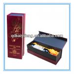 2014 luxury rigid paper one-piece wine box china wholesale