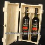 Wooden wine box for two bottle