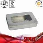 rectangular tin box with pvc lid