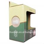 Paper packing box with window for wine