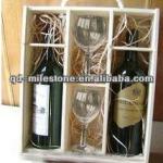 Good quality wooden gift boxes for wine glasses