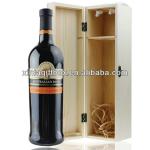Guangzhou Manufacturer Customize design unfinished wooden single bottle wine box