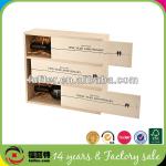 High quality unfinished pine wood wine boxes
