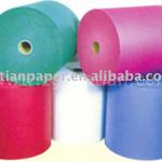 different colors tissue wrapping paper in roll