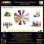 Printed Paper Cone wrappers for Ice Cream 1