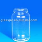 classic round flint glass storage jar