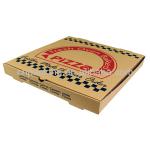 Brown kraft paper pizza box