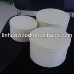 Round wooden pizza boxes