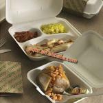 disposable biodegradable compartments food packaging tray
