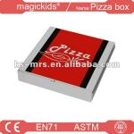 White kraft plain pizza box