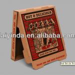 printed brown kraft paper pizza box