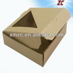 Customized Take Away Corrugated Paper Pizza Box with Window for Fast Food Packaging Box
