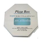 CMYK full color printing white Hexagon pizza box wholesale
