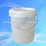 17.5L Transparent PP plastic bucket with lid and metal handle