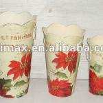 Hot Selling Flower Design Metal Pail