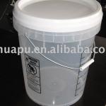 20L plastic transparent pail with silkscreen
