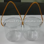 clear plastic bucket