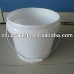 8L new mold clear plastic buckets with lids and handles
