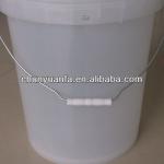 18L Transparent PP plastic bucket with lid and metal handle