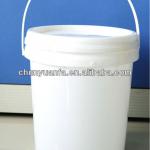 17.5 Kg white PP plastic bucket with lid and handle for paint