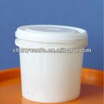 easy taking mini white PP plastic paint packing pail containers 0.5L