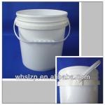 plastic barrel in emulsion paint