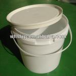 2L White Plastic Pail With Lid