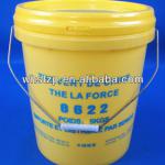 13L/3 gallon plastic pail with silk screen