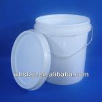 19L white plastic corrosion resistant bucket