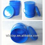 erosion-resistant plastic pail with handle and lid