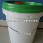 19L white PP plastic gasoline bucket with spout and handle