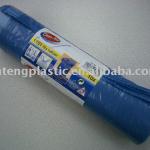 blue garbage bag on roll