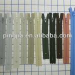 YKK Nylon Coil Zippers earth tones LOW RISE etc 5.5&quot; - 12&quot; 6 per item