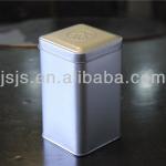 silvery metal rectangle empty tin can