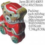 bear shaped tin box