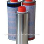 Oil additive cans, various capacities with plastic caps