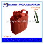 5 Litre Red Steel Jerry Can with Red Flexible Pouring Spout