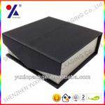 elegant black corrugated paper gift packing box with foam insert, magnet closure