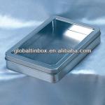 Tin box with window storage boxes metal boxes with foam