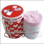 Cardboard round box, paper can for gift packaging