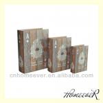 Antique book shape box wooden book box fake book box