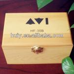 2013 New Design Pine Wood Gift Box With Hinged Lid