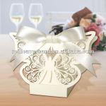 Red Leaves Butterfly Laser Cut Wedding Favor Box FB1104-09