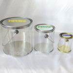 clear plastic tin bucket for toy packaging