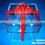 transparent acrylic gift box with lid