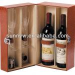 PU leather wine box