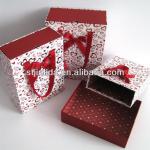 Paper packaging box set with handles (like shopping bag)