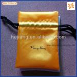 Jewelry satin bags/satin pouches for gifts golden color