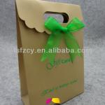 Paper Gift Bag With Green Hot-stamping