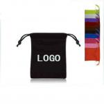 velvet pouch with hot stamping logo